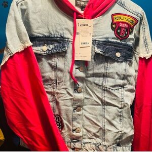 Woman, pink and blue jean jacket size 2x Brand New❤️